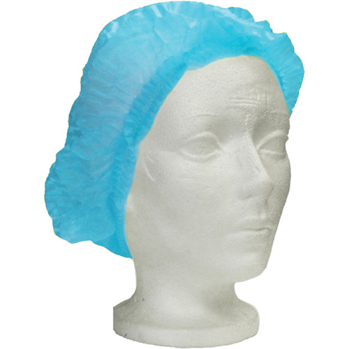 Bonnet bouffant pliss&eacute; Ronco Care, Polypropyl&egrave;ne, 24", Bleu Distribution Jean Lapalme