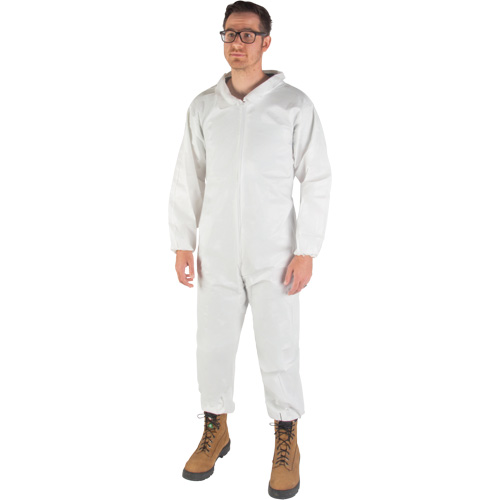 Premium Coveralls, Medium, White, Microporous Distribution Jean Lapalme