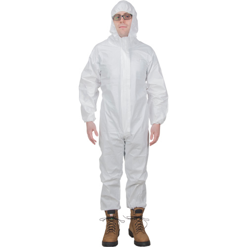 Combinaisons &agrave; capuchon de premi&egrave;re qualit&eacute;, Petit, Blanc, Micropore Distribution Jean Lapalme