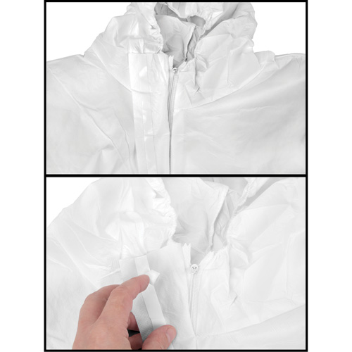 Combinaisons &agrave; capuchon de premi&egrave;re qualit&eacute;, Petit, Blanc, Micropore Distribution Jean Lapalme