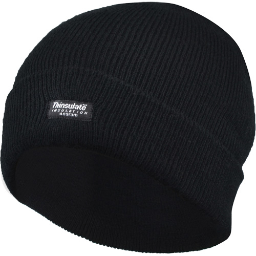 Lined Cuff Tuque, Thinsulate Lining, One Size, Black Distribution Jean Lapalme