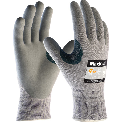 ATG MaxiCut&reg; 5 Seamless Knit Cut Resistant Gloves, X-Small, 13 Gauge, Foam Nitrile Coated, ASTM ANSI Level A4/EN 388 Level 4/EN 388 Level C Distribution Jean Lapalme