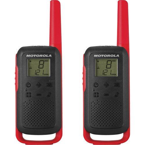 Radios bidirectionnelles Talkabout, Bande FRS, 22 canaux, Port&eacute;e 32 km Distribution Jean Lapalme