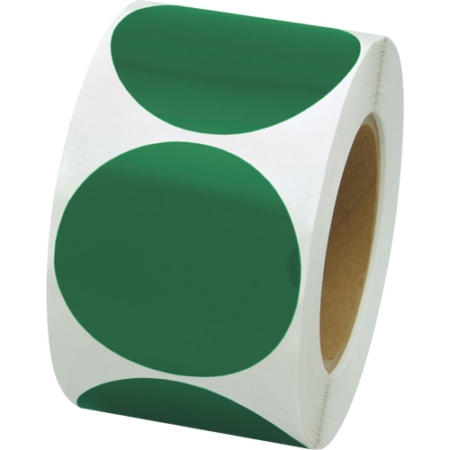 Coloured Marking Dots, Circle, 3" L x 3" W, Green, Vinyl Distribution Jean Lapalme
