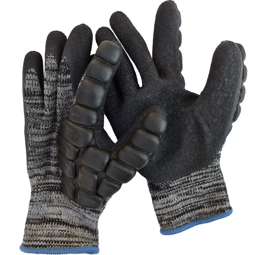 Gants antichocs enduits pour le martelage, 8/Moyen, Paume en Synth&eacute;tique, Poignet &eacute;lastique Distribution Jean Lapalme