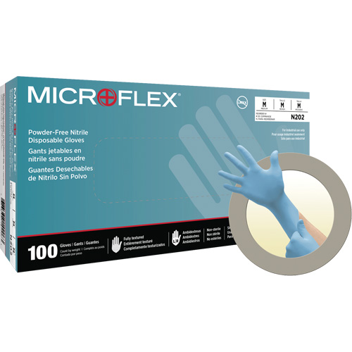 N20 Disposable Gloves, Small, Nitrile, 4.7-mil, Powder-Free, Blue Distribution Jean Lapalme