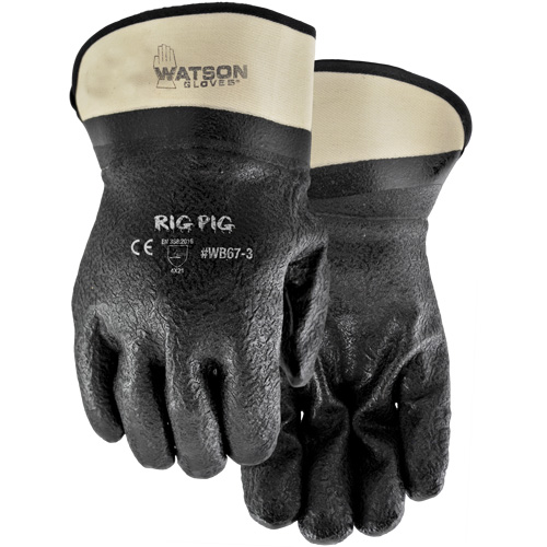 Rig Pig Gloves, One Size, PVC/Nitrile Coating, Jersey Shell Distribution Jean Lapalme