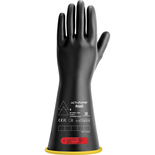 Gants isolants en caoutchouc naturel, ASTM classe 0, Taille 7, 14" lo Distribution Jean Lapalme