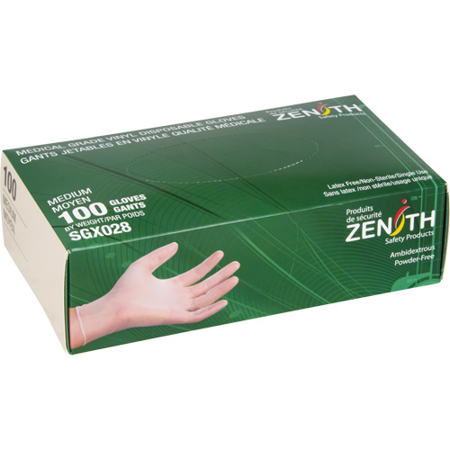 Disposable Gloves, Small, Vinyl, 4.5-mil, Powder-Free, Clear, Class 2 Distribution Jean Lapalme