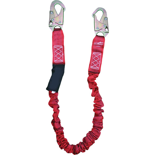 ShockSorb Internal Shock Lanyard, 6', Snap Hook Center, Snap Hook Leg Ends, Polyester Distribution Jean Lapalme