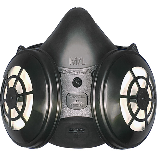 Ensemble de respirateur &agrave; demi-masque N95 Comfort-Air 400Nx noir sans soupape d'expiration, &eacute;lastom&egrave;re/Caoutchouc, Petit/Moyen Distribution Jean Lapalme