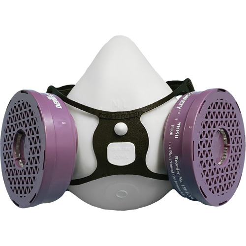 Ensemble de respirateur &agrave; demi-masque P100 Comfort-Air 400Nx noir sans soupape d'expiration, &eacute;lastom&egrave;re/Caoutchouc, Petit/Moyen Distribution Jean Lapalme