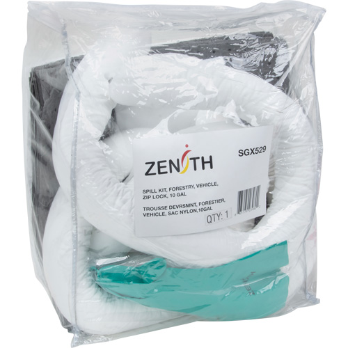 Trousse d'&eacute;quipement de lutte contre les d&eacute;versements, Huile seulement/Universel, Sac, Absorbance de 10 gal. US Distribution Jean Lapalme