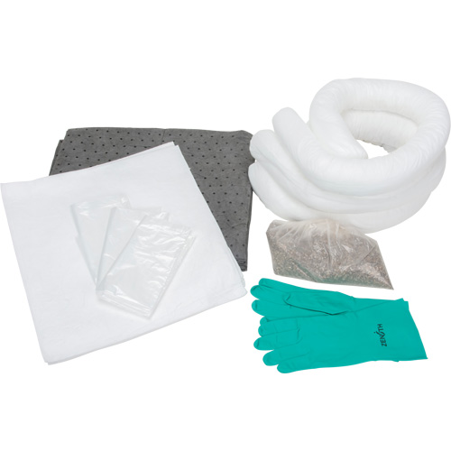 Trousse d'&eacute;quipement de lutte contre les d&eacute;versements, Huile seulement/Universel, Sac, Absorbance de 10 gal. US Distribution Jean Lapalme