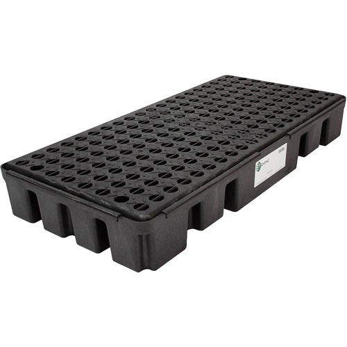 Palette de confinement des d&eacute;versements &agrave; profil bas Black Diamond, Capacit&eacute; de d&eacute;versement 25.5 gal. US, 49" x 24" x 6,5" Distribution Jean Lapalme