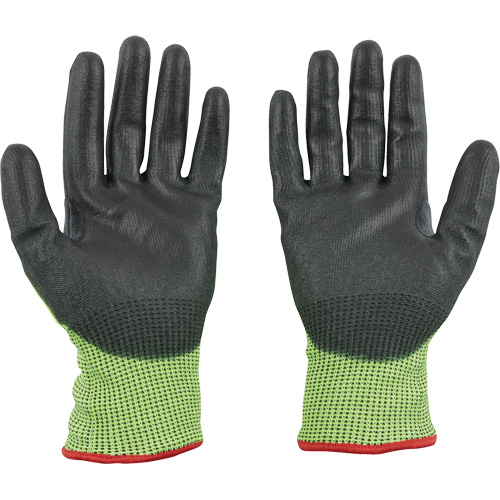 Gants &agrave; haute visibilit&eacute; enduits par trempage, Taille 2T-Grand, Calibre 15, Rev&ecirc;tement Polyur&eacute;thane, Enveloppe en Poly&eacute;thyl&egrave;ne, ASTM ANSI niveau A5 Distribution Jean Lapalme