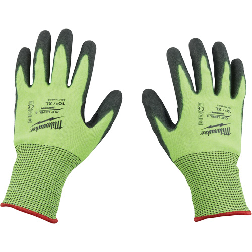 Gants &agrave; haute visibilit&eacute; enduits par trempage, Taille 2T-Grand, Calibre 15, Rev&ecirc;tement Polyur&eacute;thane, Enveloppe en Poly&eacute;thyl&egrave;ne, ASTM ANSI niveau A5 Distribution Jean Lapalme