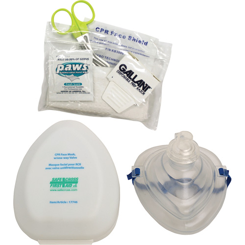 CPR Pocket Face Mask & Accessories Kit, Reusable Mask, Class 2 Distribution Jean Lapalme