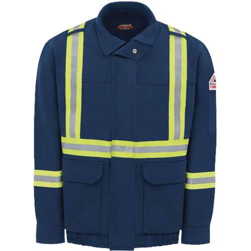 Blouson aviateur doubl&eacute; pour hommes avec garniture r&eacute;fl&eacute;chissante, Petit, Bleu marin, 29 cal/cm² Distribution Jean Lapalme
