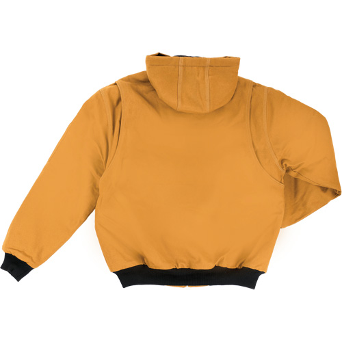 Blouson d'aviateur en toile lourde avec capuchon, Hommes, Petit, Brun Distribution Jean Lapalme
