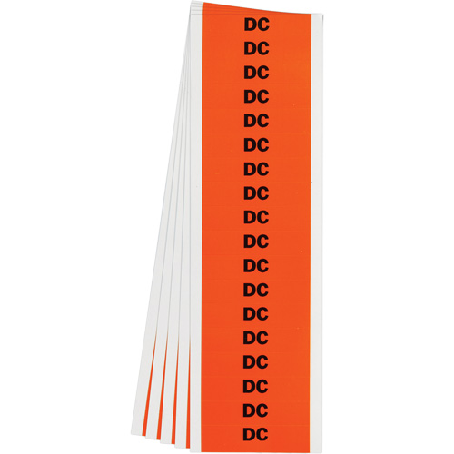 &eacute;tiquette de tension pour conduit  DC , 1/2" x 2-1/4", &eacute;toffe/Vinyle, Anglais Distribution Jean Lapalme
