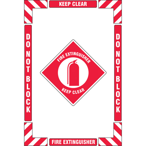 Trousse de marquage du sol ?Fire Extinguisher? (extincteur), Adh&eacute;sif, Anglais avec pictogramme Distribution Jean Lapalme