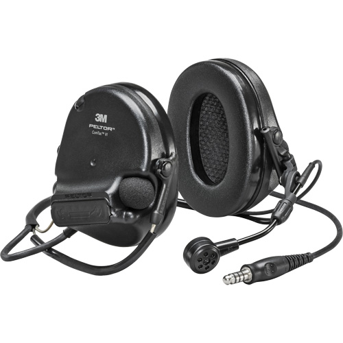 Casque VI NIB avec fils de sortie unique Peltor ComTac, Style Cordon cervical, 22 dB Distribution Jean Lapalme