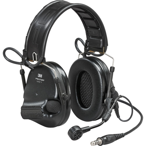 Casque VI NIB avec fils de sortie unique et rail arc Peltor ComTac, Style Bandeau, 23 dB Distribution Jean Lapalme