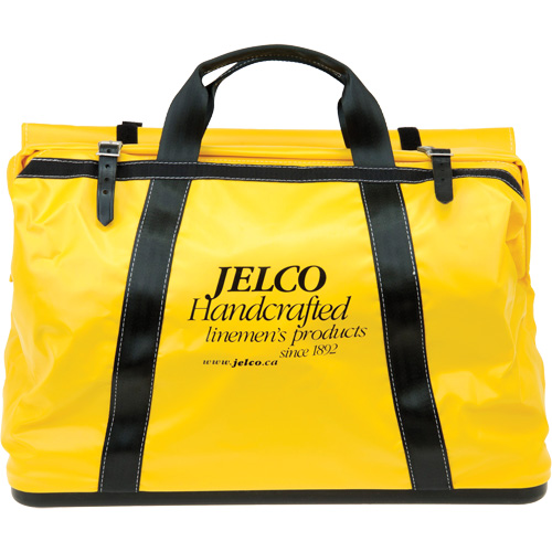 Vinyl Coated Drag Bag, Nylon, Black/Yellow Distribution Jean Lapalme