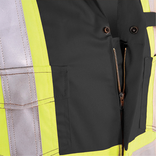 7702BK Combinaison ignifuge et r&eacute;sistant &agrave; l'arc &eacute;lectrique 88/12 FR-Tech, Taille 36, Noir, 9,7 cal/cm² Distribution Jean Lapalme