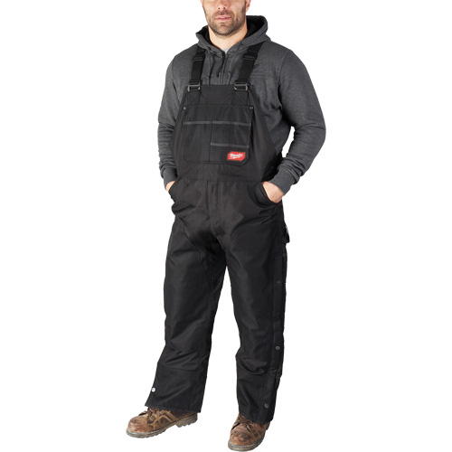 Salopette GridIron de longueur standard avec fermeture &agrave; glissi&egrave;re jusqu'&agrave; la cuisse, Hommes, Grand, Noir Distribution Jean Lapalme