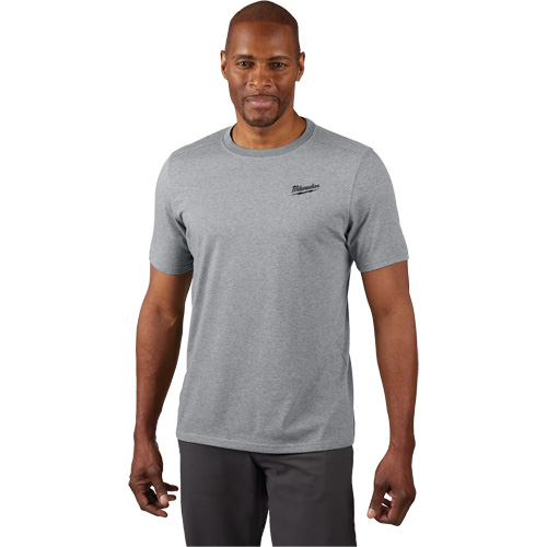 Hybrid Work Tee Shirt, Men's, Small, Grey Distribution Jean Lapalme