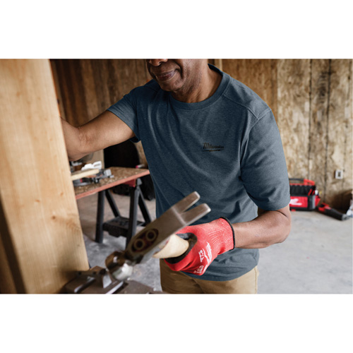 T-shirt de travail hybride, Hommes, Petit, Bleu Distribution Jean Lapalme