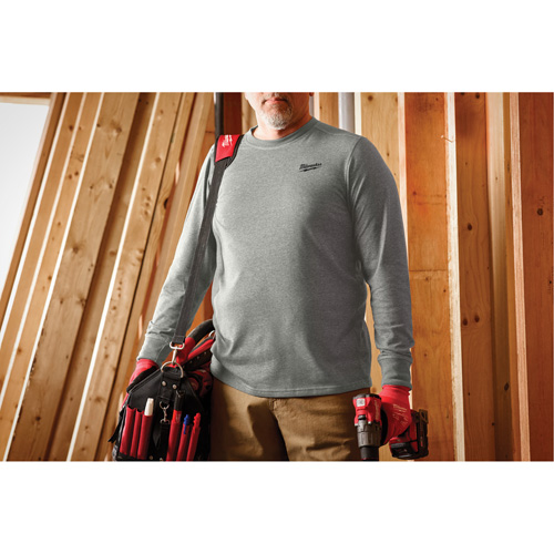 T-shirt de travail hybride, Hommes, Petit, Gris Distribution Jean Lapalme