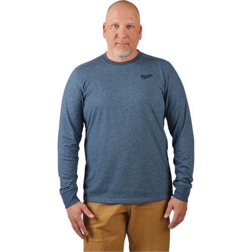Hybrid Work Tee Shirt, Men's, Small, Blue Distribution Jean Lapalme