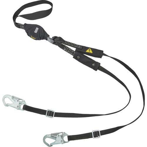 V-Series Utility Energy Absorbing Lanyard, 6', Snap Hook Center, Snap Hook Leg Ends, Nylon Distribution Jean Lapalme