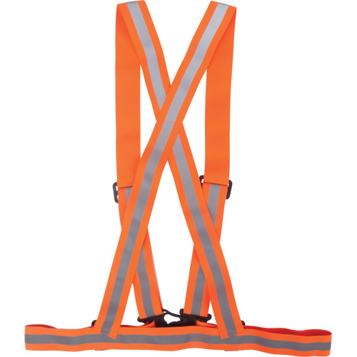 Traffic Harness, High Visibility Orange, Silver Reflective Colour, Medium Distribution Jean Lapalme