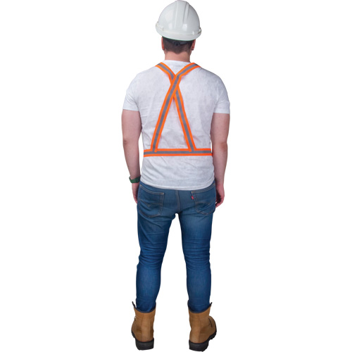 Traffic Harness, High Visibility Orange, Silver Reflective Colour, Medium Distribution Jean Lapalme