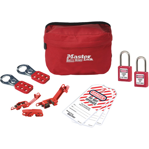 Trousse de cadenassage avec serrures en thermoplastique Zenex, Ensemble &eacute;lectrique, 11 composants compris Distribution Jean Lapalme