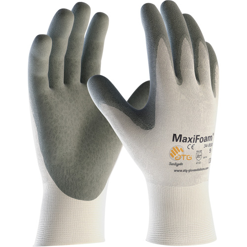 ATG MaxiFoam&reg; Premium Seamless Knit Gloves, Large, Nitrile Coating, 15 Gauge, Nylon Shell Distribution Jean Lapalme