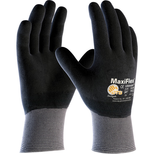 ATG MaxiFlex&reg; Ultimate Touchscreen Compatible Gloves, Large, Nitrile Coating, 15 Gauge, Nylon/Elastane Shell Distribution Jean Lapalme