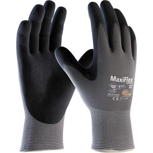 Gants compatibles avec les &eacute;crans tactiles ATG MaxiFlex Ultimate AD-APT, T-petit, R&ecirc;vetement Nitrile, Calibre 15, Enveloppe en Nylon/&eacute;lasthanne Distribution Jean Lapalme