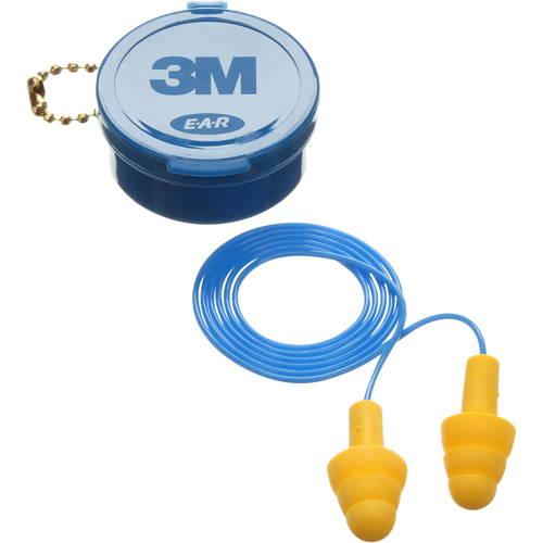 E-A-R Ultrafit Premolded Earplugs, Corded, Pair - Plastic Case, 25 dB NRR, One-Size Distribution Jean Lapalme