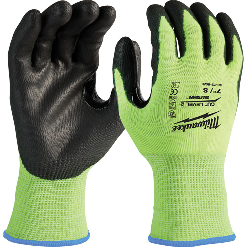 Gants haute visibilit&eacute; r&eacute;sistant aux coupures, Taille Petit, Calibre 15, Rev&ecirc;tement Nitrile/Polyur&eacute;thane, Enveloppe en Poly&eacute;thyl&egrave;ne, ANSI/ISEA 105 niveau 2 Distribution Jean Lapalme