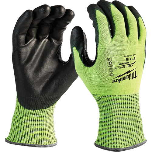 Gants haute visibilit&eacute; r&eacute;sistant aux coupures, Taille Petit, Calibre 13, Rev&ecirc;tement Nitrile/Polyur&eacute;thane, Enveloppe en Poly&eacute;thyl&egrave;ne, ANSI/ISEA 105 niveau 4 Distribution Jean Lapalme