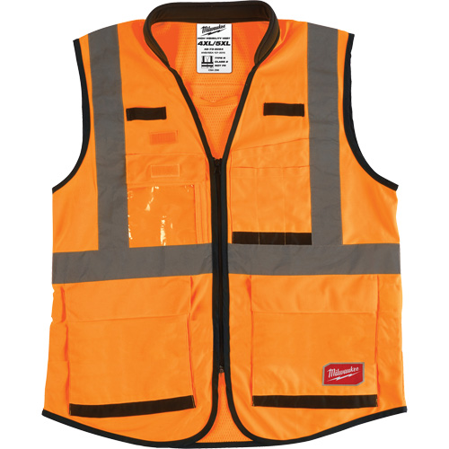 Veste de s&eacute;curit&eacute; haute performance, Orange haute visibilit&eacute;, 4T-Grand/5T-Grand Distribution Jean Lapalme