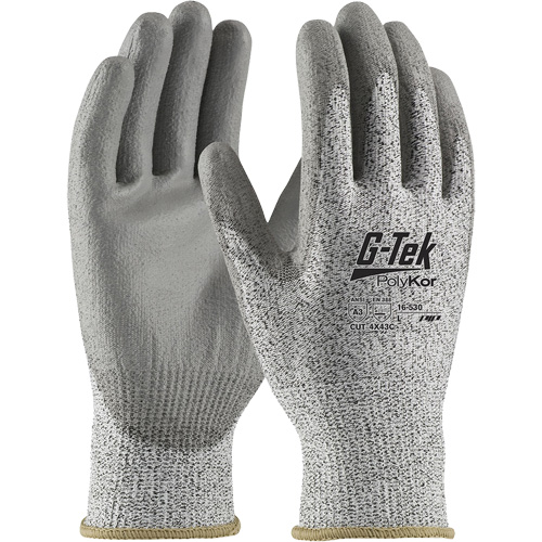 G-Tek&reg; PolyKor&reg; Cut-Resistant Glove, Size X-Small, 13 Gauge, Polyurethane Coated, Engineered Yarn Shell, ANSI/ISEA 105 Level 3 Distribution Jean Lapalme