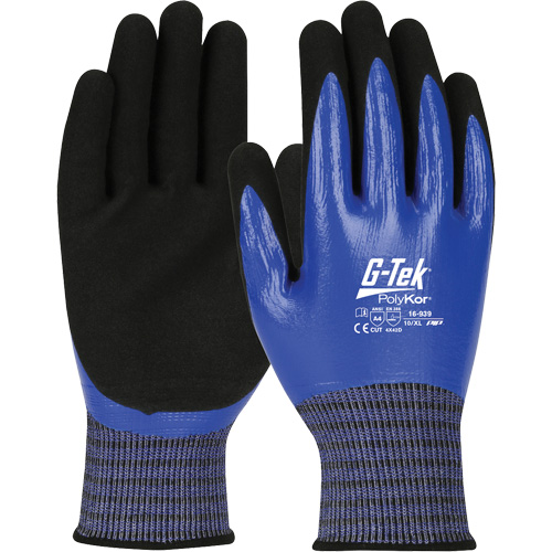 G-Tek&reg; PolyKor&reg; X7 Cut-Resistant Gloves, Size Small, 18 Gauge, Nitrile Coated, Engineered Yarn Shell, ANSI/ISEA 105 Level 4 Distribution Jean Lapalme