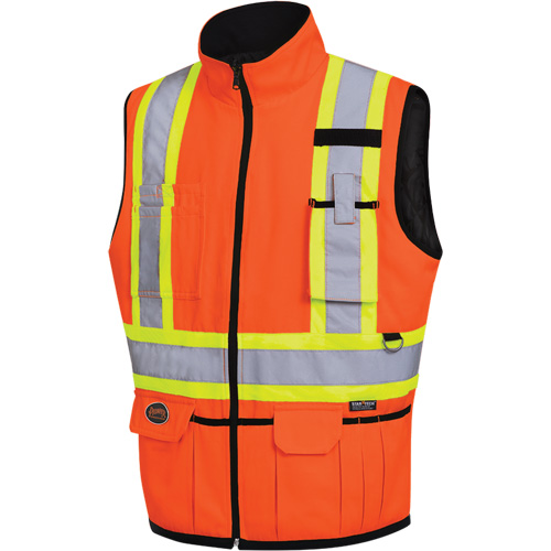 6688 Veste r&eacute;versible, Orange haute visibilit&eacute;, 2T-Grand, Polyester Distribution Jean Lapalme