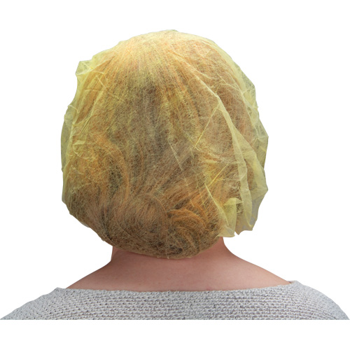 Bonnets bouffants, Polypropyl&egrave;ne, 24", Jaune Distribution Jean Lapalme